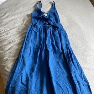 Mara Hoffman Blue Linen Maxi Dress